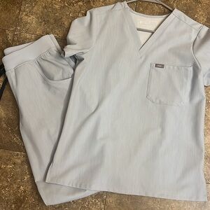 Figs chambray Scrub set Small